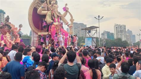 Ganesh Visarjan 2023 Nearly 8000 Idols Immersed By 6 Pm Across Mumbai