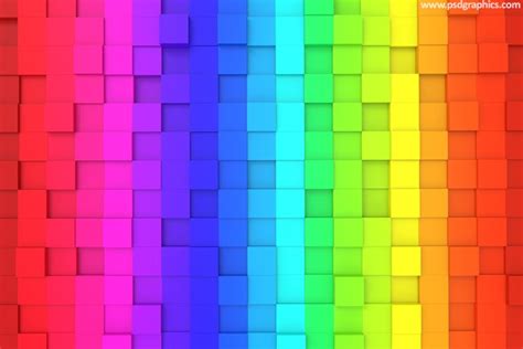 Rainbow Colors Blocks Psdgraphics