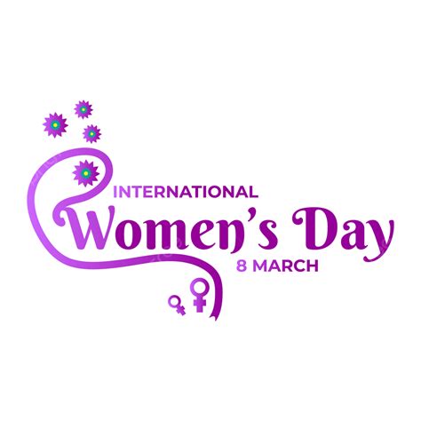 International Womens Day Calligraphy 8 March Celebration Free Vector