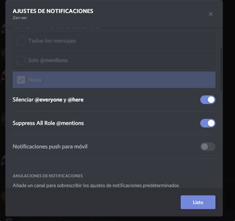 Allow Muting Notifications By Role Discord