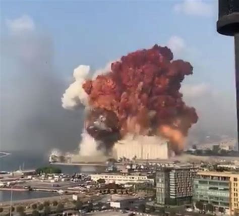 This Is A Frame Of Video From The Explosion In Lebanon Which Happened