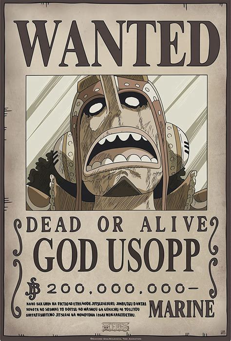 Abystyle One Piece Wanted Usopp New Poster 52x35 Amazonae Home