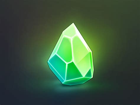 Green Crystal Icon Crystal Drawing Gems Art Crystals