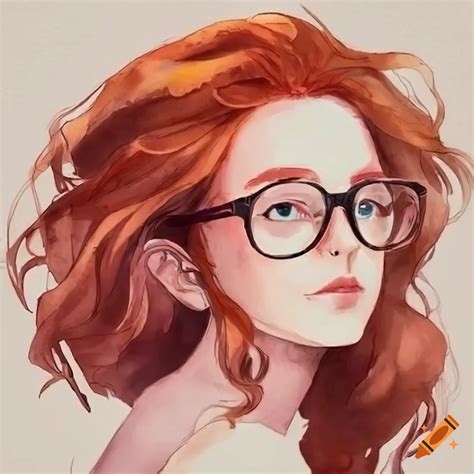 Redhead Anime Character With Glasses