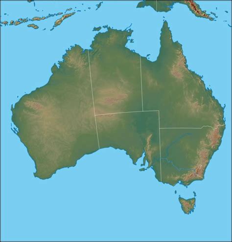 A Large Map Of Australia With All The Major Cities
