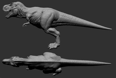 3d Model Sculpt Tyrannosaurus Rex Ztool Arte Surpreendente Dinossauros Molde De Dinossauro