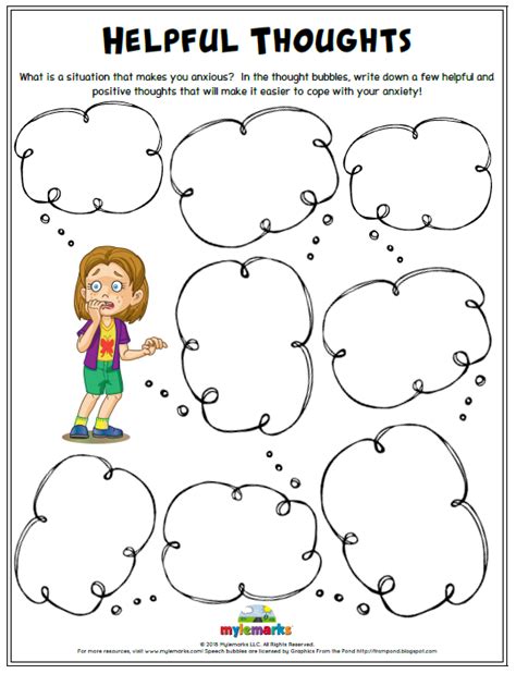 Worksheets On Anxiety For Kids