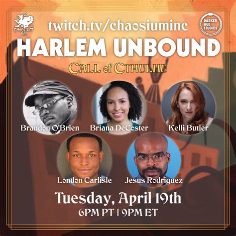 Next Tuesday April Venture Into S Harlem As Seen Through The