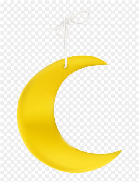Yellow Crescent Moon Isolated Clipart Png Similar Png