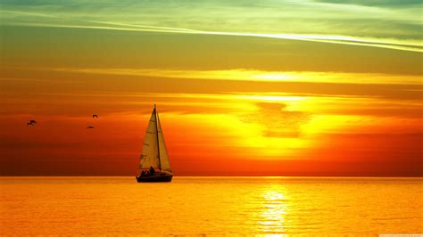 Boat At Sunset Wallpapers Wallpaper Cave