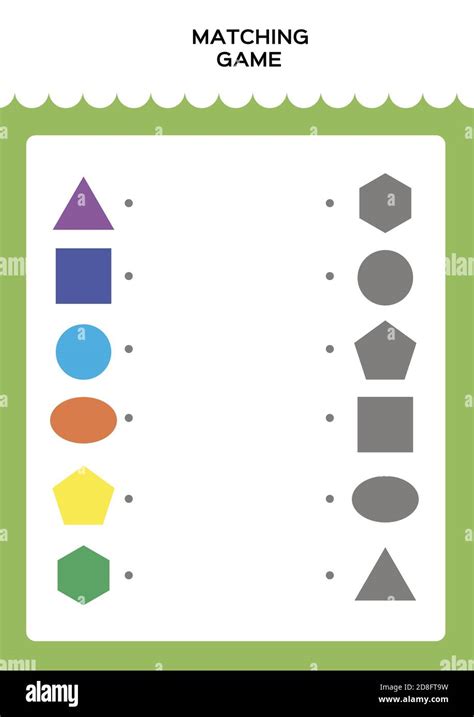 Education Shapes Matching Game For Preschool Children Match By Shapes