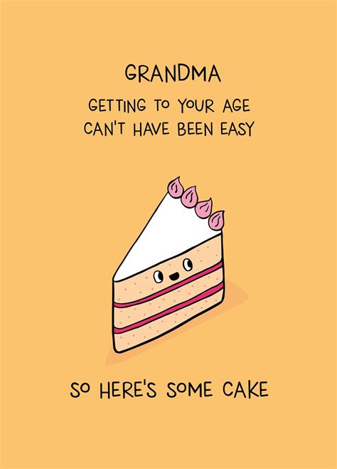 Grandma Heres Some Cake Card Scribbler