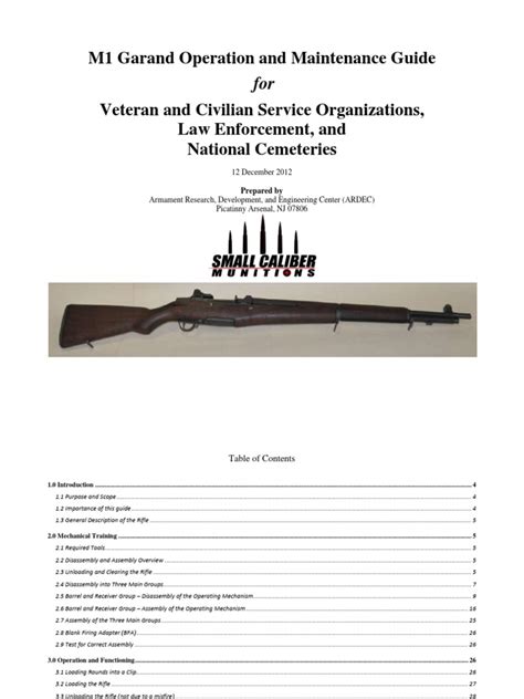 M1 Garand Operation And Maintenance Guide 2013 Pdf Cartridge