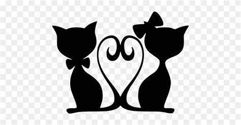 Love Cat Silhouette Free Transparent Png Clipart Images Download