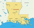 Map of Louisiana - Guide of the World