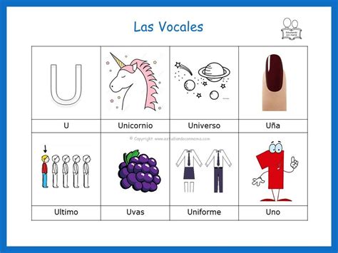 Palabras Que Inician Con La Vocal U Actividades Vocales Las Vocales