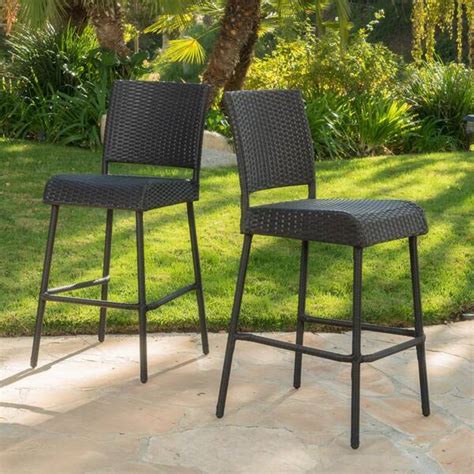 Noble House Timothy Plastic Outdoor Bar Stool 2 Pack 10736 The Home