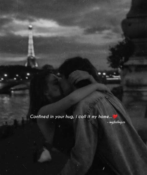 cute romantic couples hug with quotes