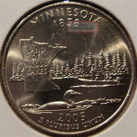 2005 P Minnesota State Quarter Ddr 003 Variety Double Die Reverse