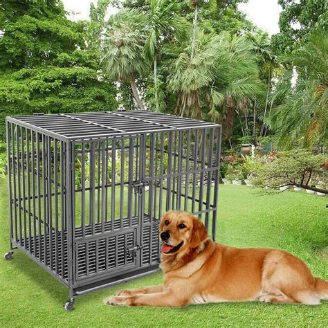 Xxl Extra Large Dog Cage Strong Metal Steel Kennel Crate Pet Cage With