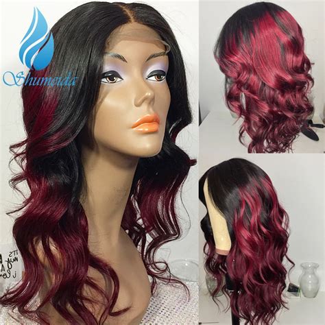 Shd 530 Color Ombre Lace Front Human Hair Wigs With Baby Hair Body