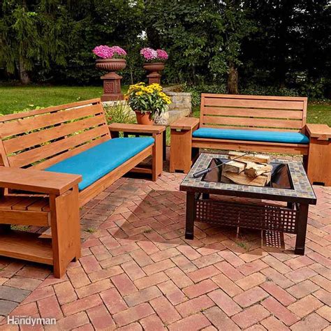 All these diy outdoor bench ideas will make great inspirations to go ahead like a genius and. 15 Awesome Plans for DIY Patio Furniture | The Family Handyman