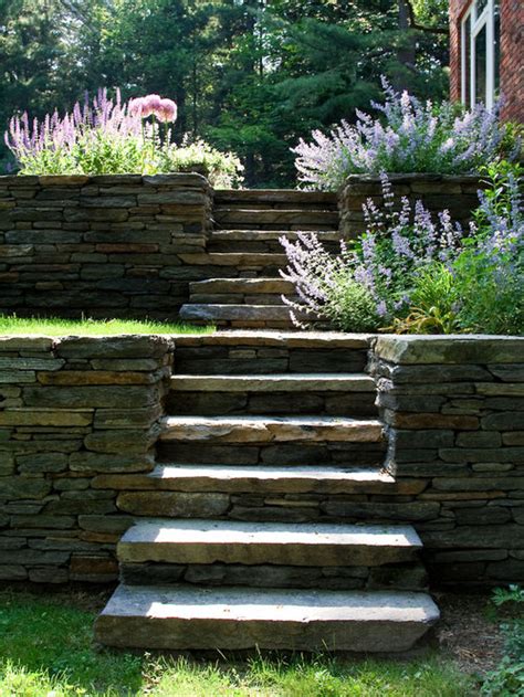 Retaining Wall And Steps Houzz