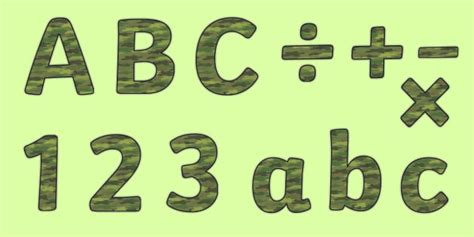 Camouflage Display Lettering