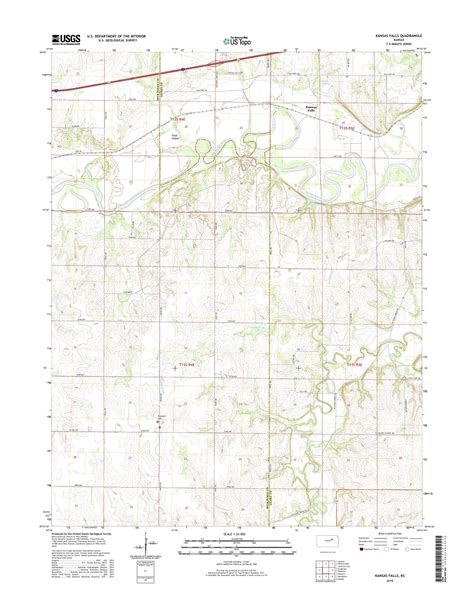 Mytopo Kansas Falls Kansas Usgs Quad Topo Map