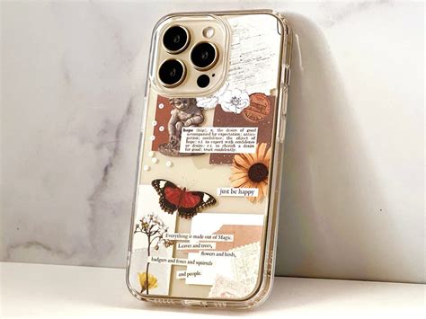 Be Happy Aesthetic Collage Clear Phone Case For Iphone 15 14 13 12 Mini