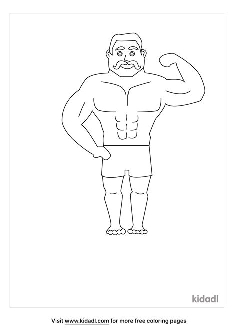 Muscle Man Coloring Pages Coloring Home