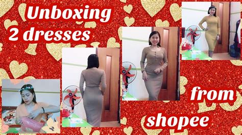Unboxing 2 Dresses From Shopee Youtube
