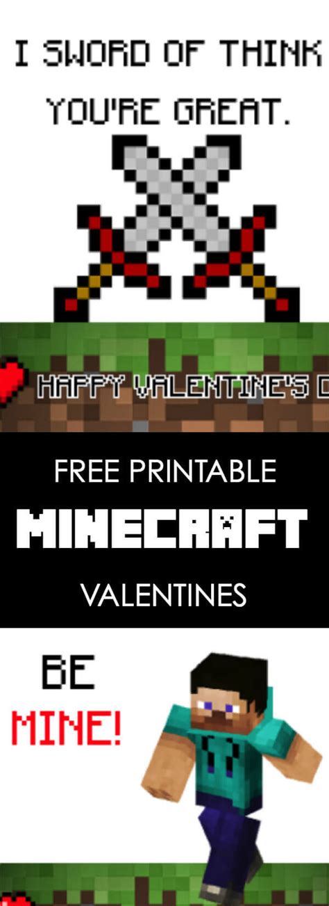 Check spelling or type a new query. Minecraft Valentines Printable free download | It is a Keeper