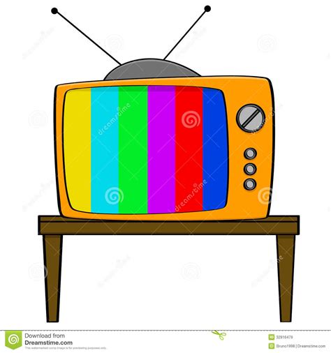 Retro Tv Stock Vector Illustration Of Color Drawing 32916479