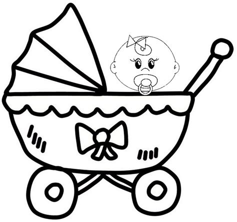 Vehicles and automobiles are among the most sought after coloring page subjects with tractor coloring sheets being one of the most popular. pretty awesome baby carriage coloring sheet for little kids