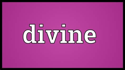 What's the japanese word for divine? Divine Meaning - YouTube