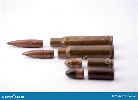 Four Bullets Stock Photo Image Of Handgun Closeup Hollow 35014928