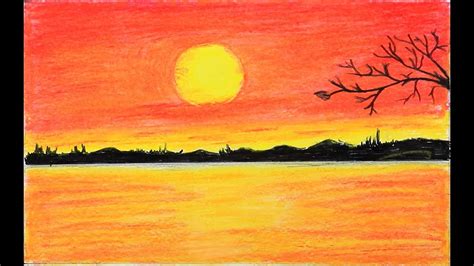 How to paint a sunset with palm trees art lesson. Simple Sunset Drawing at PaintingValley.com | Explore ...