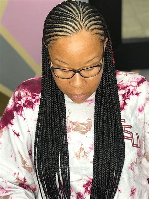 The top section of hair is braided along. 40+ Most Popular Straight Up Straight Back Braids Styles ...