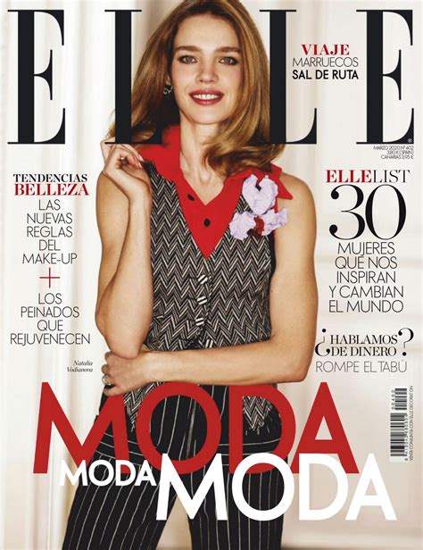 Magazine de mode créé par les femmes pour les femmes : Natalia Vodianova - ELLE Magazine Spain March 2020 Issue • CelebMafia