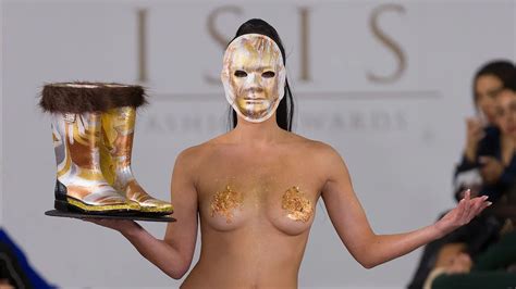 Isis Fashion Awards Part Nude Accessory Runway Catwalk Show Toiz Art YTboob