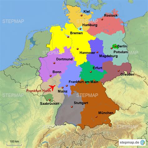 Stepmap Deutschlandfrankfurt Hahn Landkarte Für Deutschland