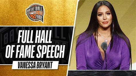 Vanessa Bryant Hall Of Fame Enshrinement Speech YouTube