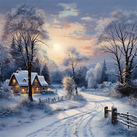 Premium Ai Image Beautiful Winter Scenes