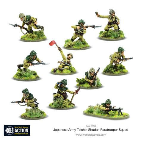 Bolt Action Japanese Army Teishin Shudan Paratrooper Squad At Mighty