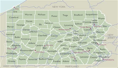 County Zip Code Maps Of Pennsylvania DeliveryMaps