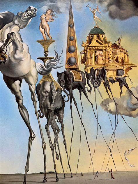 1990 Salvador Dali Retro Poster Rare The Temptation Of Stanthony