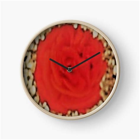 Red As A Rose Clock By Tresapink Clock Rose Clock Quartz Clock