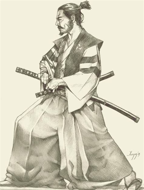 Sketch Samurai Drawing Warrior Drawing Samurai Artwork Katana