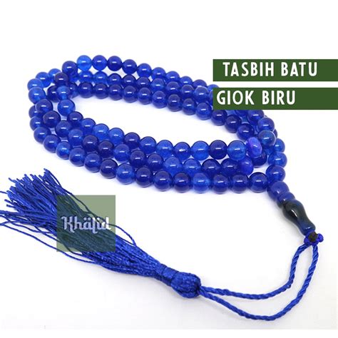 Jual Tasbih Batu Giok Biru 99 Butir 8 Mm Asli Natural Shopee Indonesia